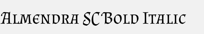 Almendra SC Bold Italic